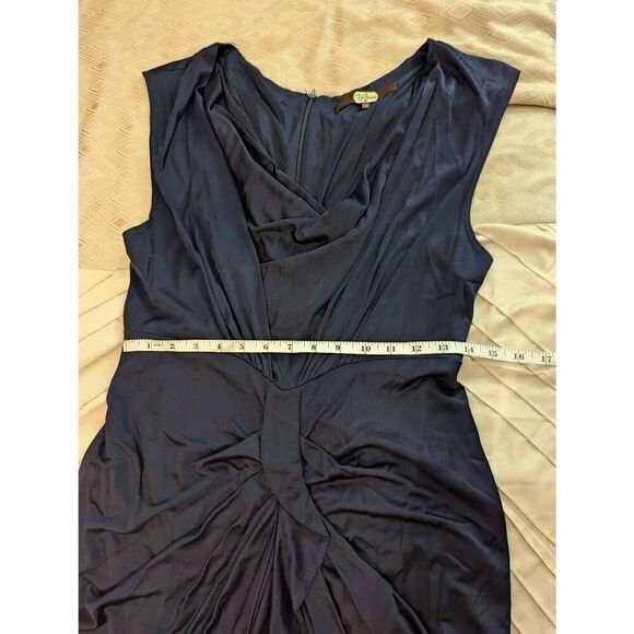 Vintage Eva Franco Women’s 8 Black Wrap Surplice Evening Wear Dress Viscose - Picture 5 of 7